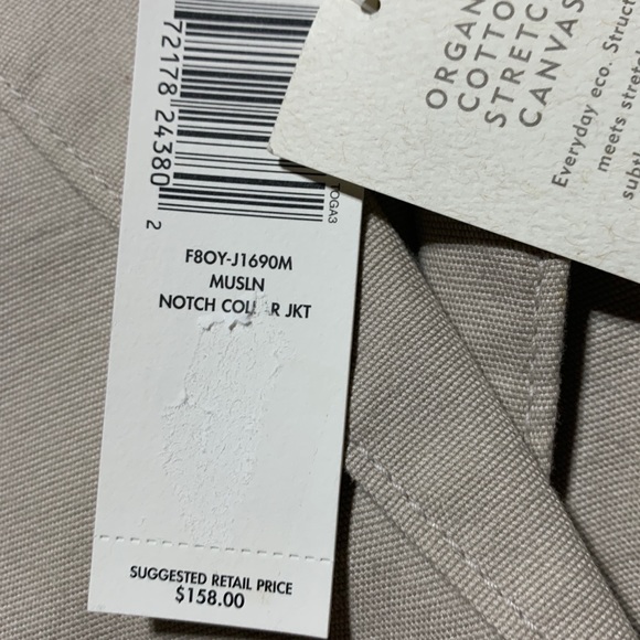 Eileen Fisher Organic Cotton Notch Collar Muslin Jacket 3/4 sleeve XS - Picture 3 of 12